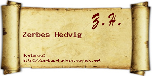 Zerbes Hedvig névjegykártya